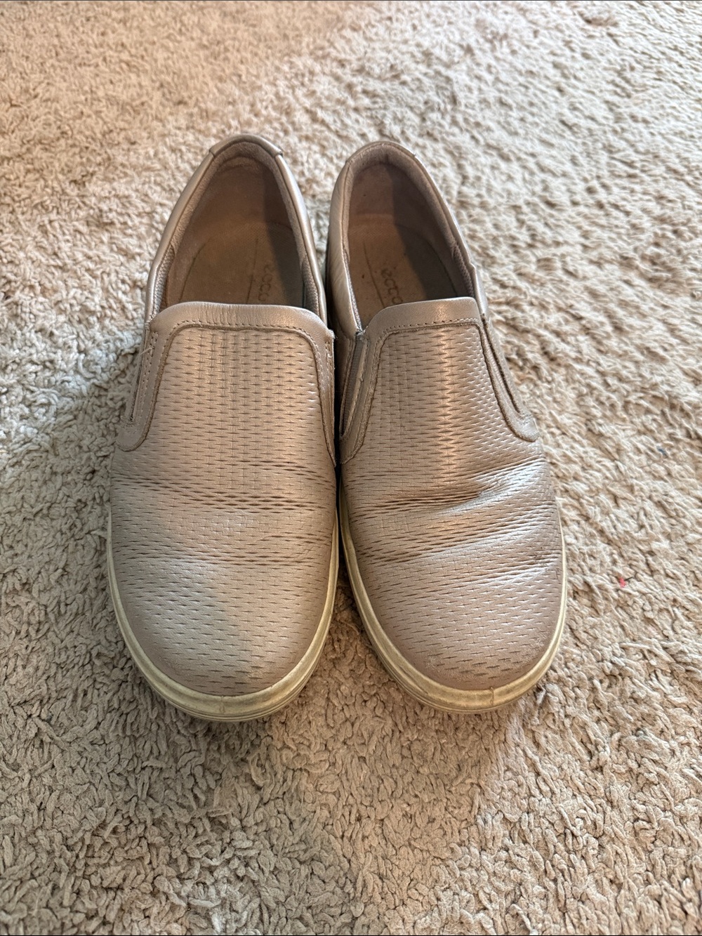 Ecco Slip-On Loafers in Light Tan